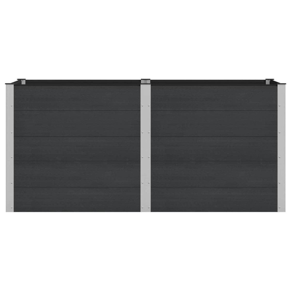 Arriate Elevado Negro 200 X 100 X 91 Cm Wpc Y Aluminio_2
