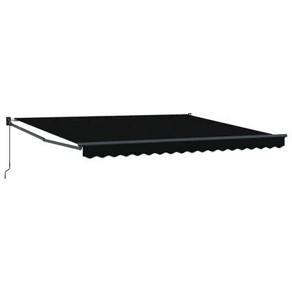 Toldo Retráctil Negro 400 X 300 Cm 100% Poliéster Y Aluminio_0