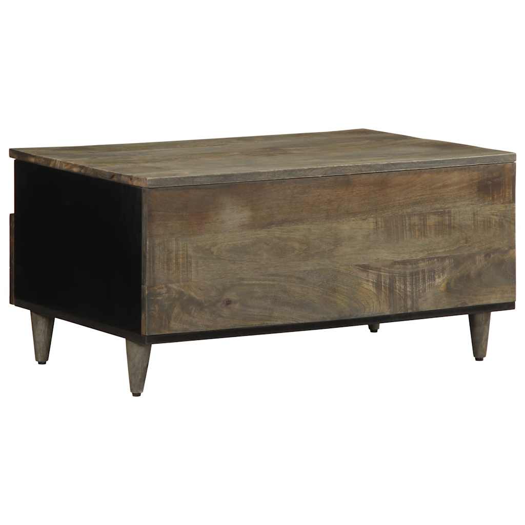 Mesa De Centro Madera Maciza De Mango Gris Claro 80x54x40 Cm_3