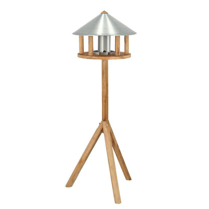Esschert Design Mesa Para Pájaros Con Silo Y Tejado Redondo Color Cinc / Vetonek_3