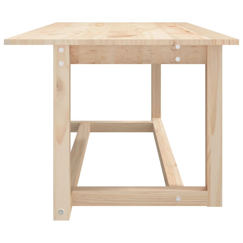 Mesa De Centro De Madera Maciza De Pino 110x55x45 Cm_2