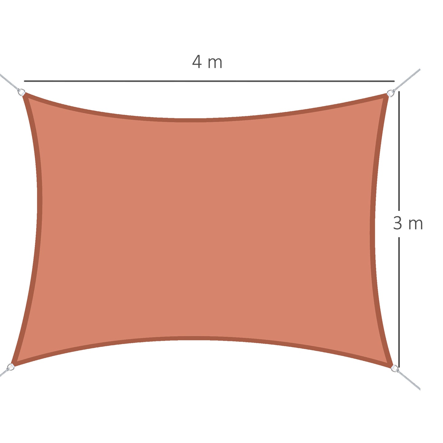 Outsunny Toldo De Vela Rectangular Para Jardín Y Exterior Repelente Al Agua_2