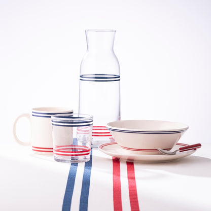 Set 2pzs Vasos De Cristal A Rayas 345ml El Ganso