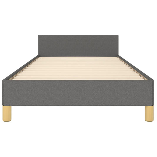 Estructura De Cama Con Cabecero De Tela Gris Oscuro 100x200 Cm / Vetonek_0