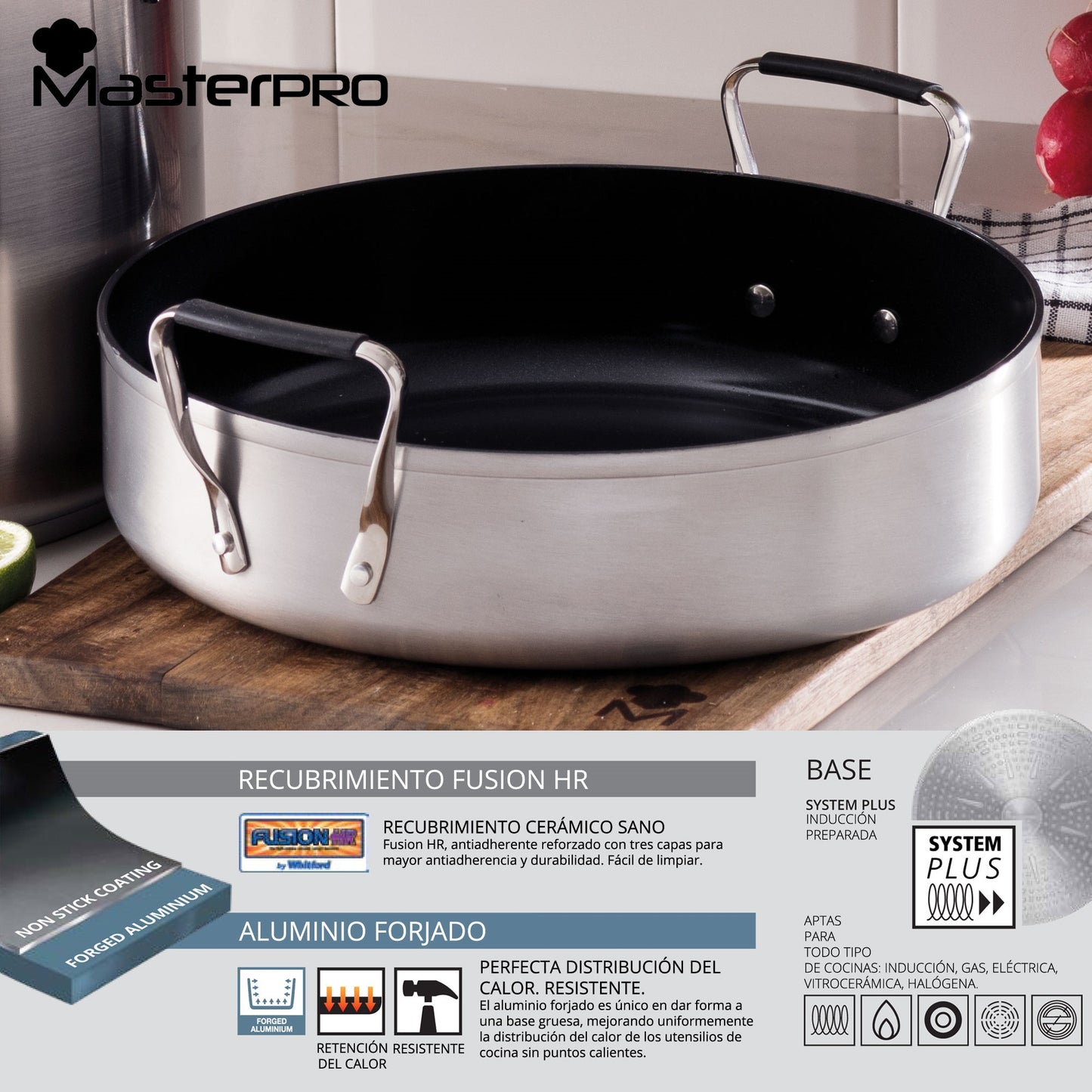 Tartera 28cm Aluminio Forjado