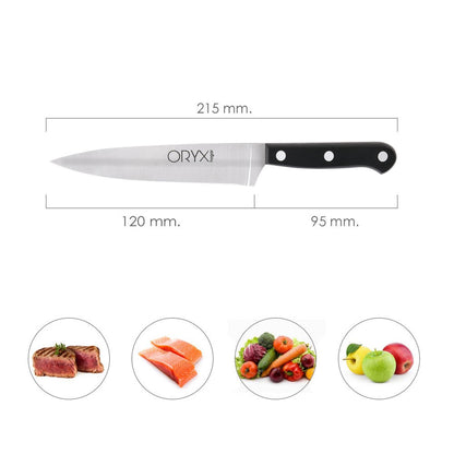 Cuchillo Grenoble Cocina Hoja Acero Inoxidable 13 Cm. Negro_1