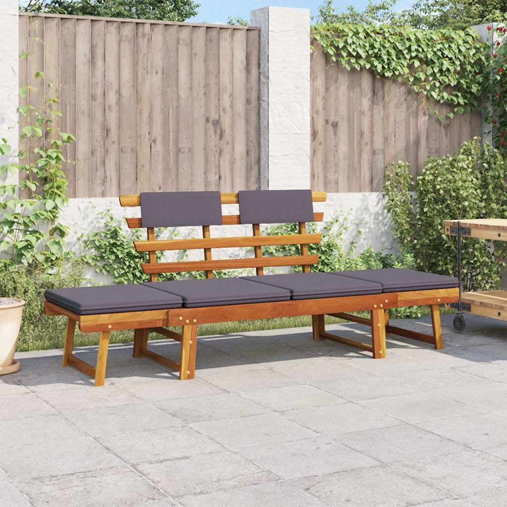 Vidaxl Sofá Cama De Jardín 2 En 1 Con Cojín Madera Maciza Acacia 190cm_1