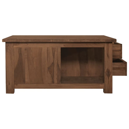Mesa De Centro De Madera Maciza De Teca 68x68x33 Cm_3