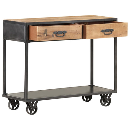 Mesa Consola De Madera Maciza Reciclada 90x35x74 Cm_0