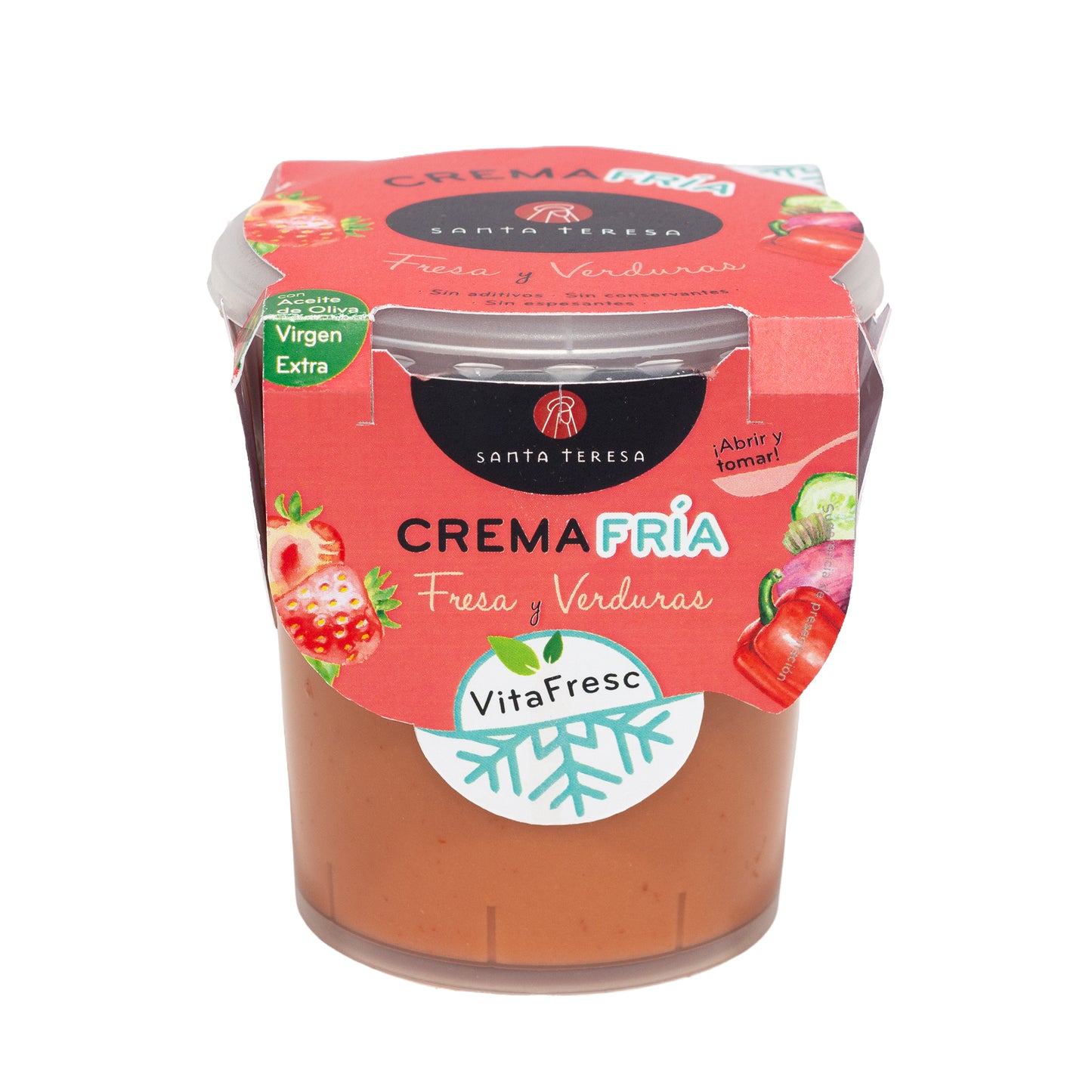 Cremafría De Fresa Y Verduras. Una Combinación Perfecta De Verduras Y Frutas Para Tomar En Frío. 400g_0