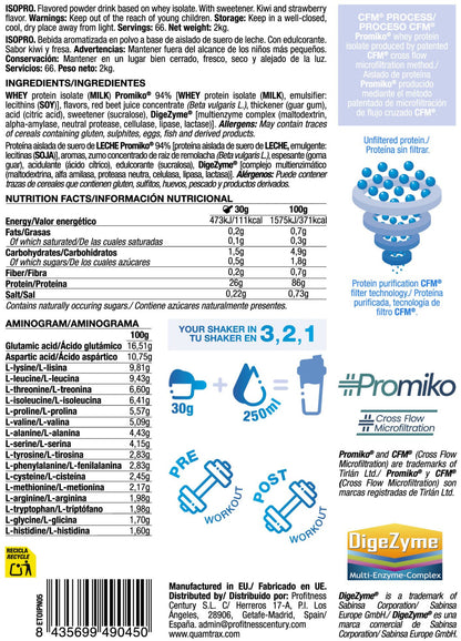 Isopro Cfm - 2kg - Fresa Kiwi - Proteína De Aislado De Suero Isolate - Quamtrax_5