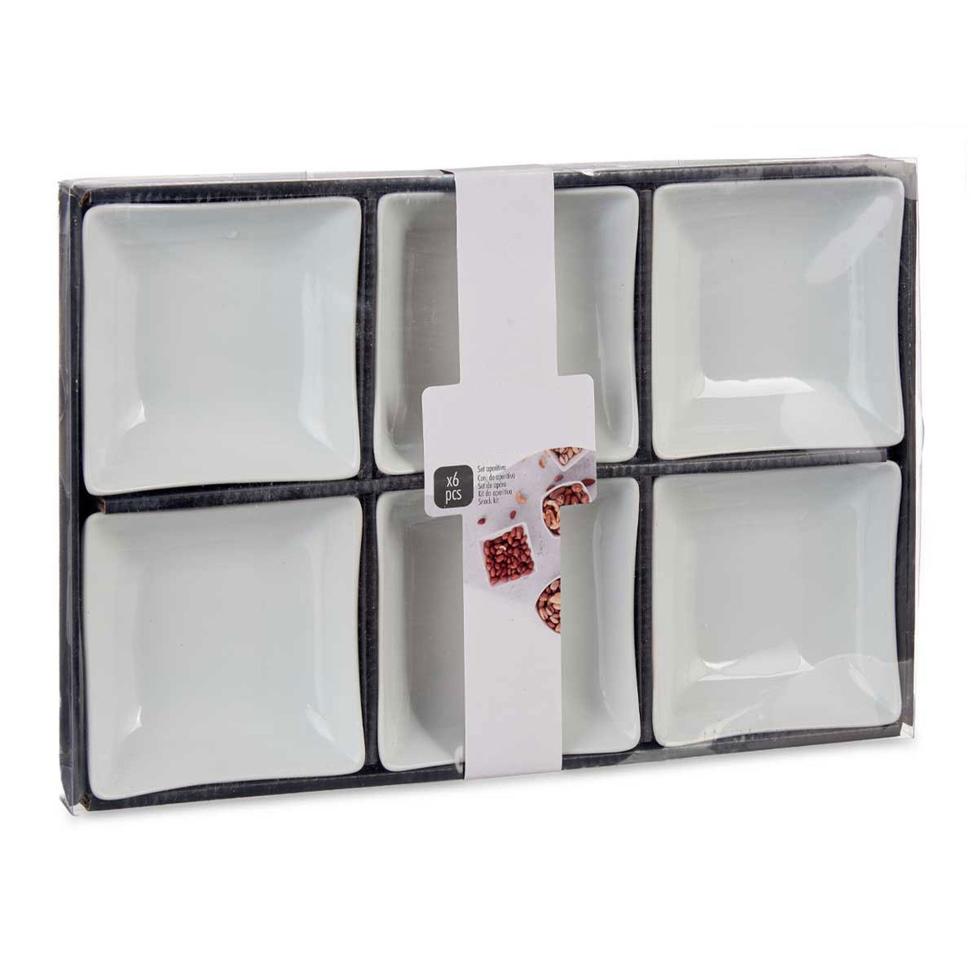 Set 6 Cuencos Porcelana Blanca Aperitivo Colección Vessia_4