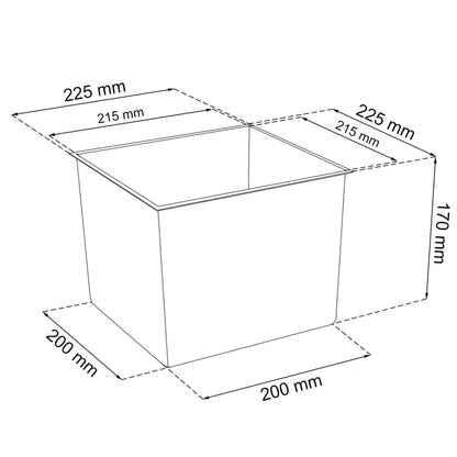 2 Unidades De Maceta Rato De 26,6 Litros Con Inserto 26,5 X 26,5 X 50 Cm En Color Antracita
