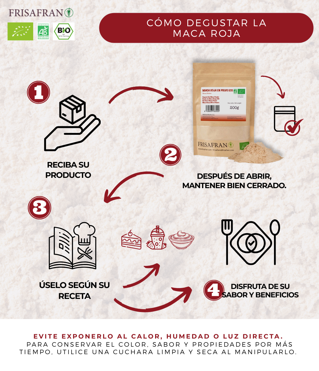 Maca Roja En Polvo Ecológica | Calidad | Frisafran 200 G_2
