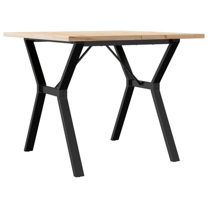 Mesa De Comedor Marco Y Madera Maciza Pino Y Acero 90x90x75,5cm_4