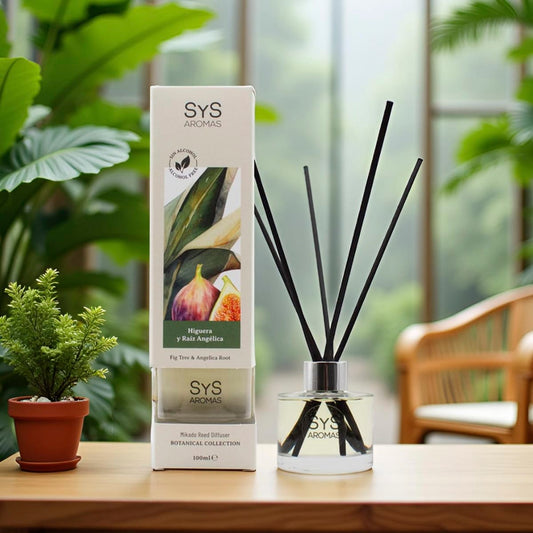 Ambientador Mikado Higuera y Raíz Angélica Botanical SYS Aromas 100 ml | Herbal y Afrutado | Sin Alcohol_0