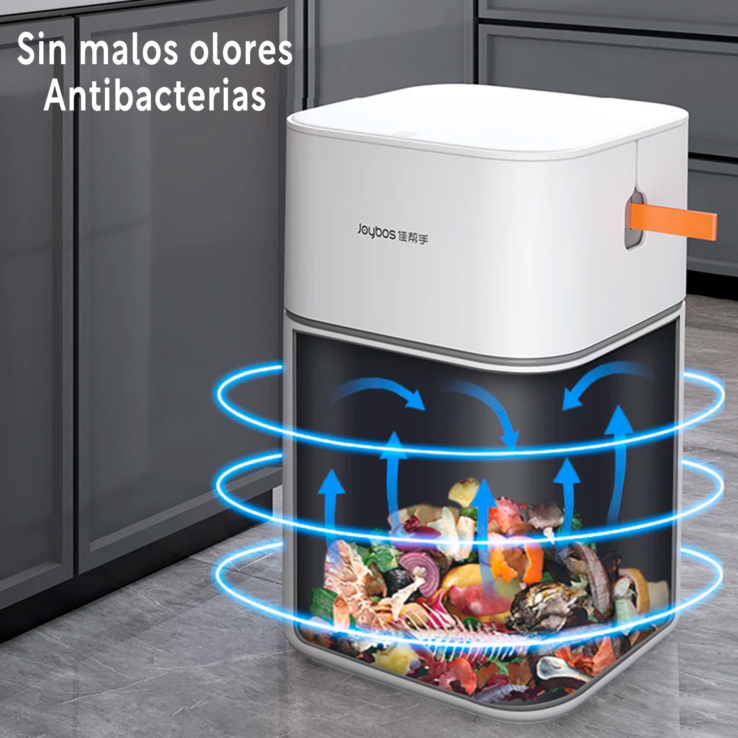 Papelera Cubo De Basura Cuadrado 14 L Easy Pack Con Tapa - Incluye 105 Bolsas De Basura_4