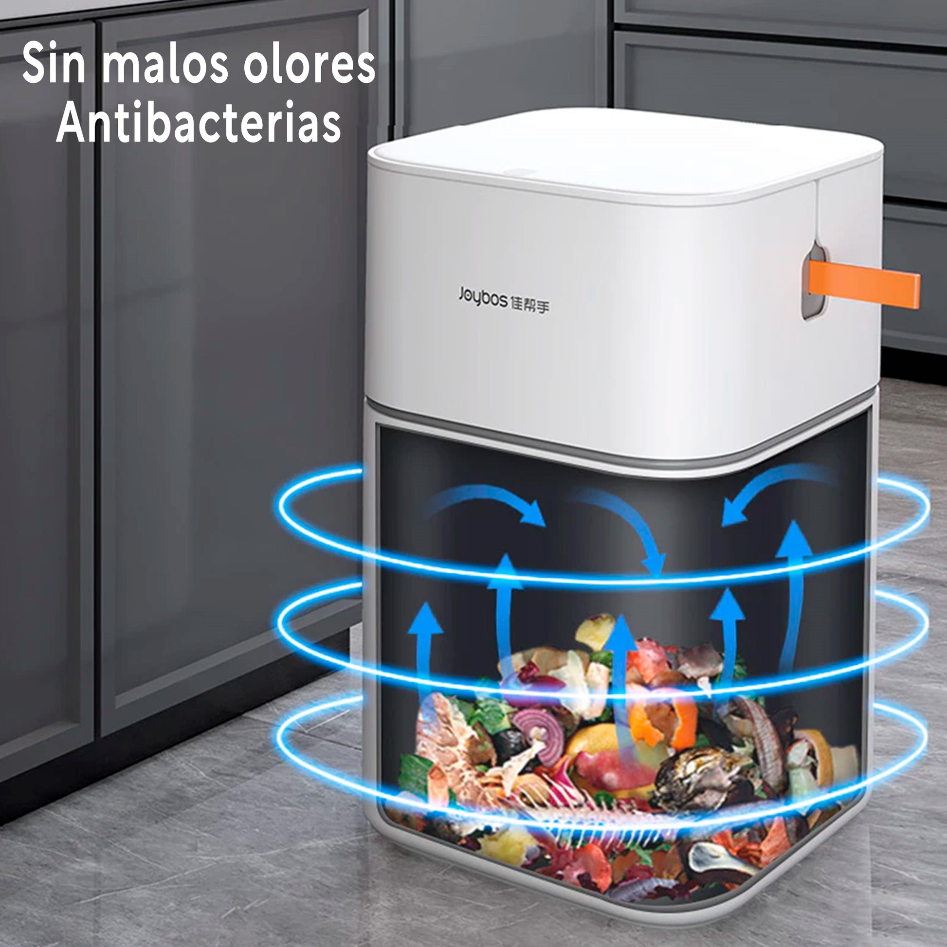 Papelera Cubo De Basura Cuadrado 15 L Easy Pack Con Tapa - Incluye 30 Bolsas De Basura_4