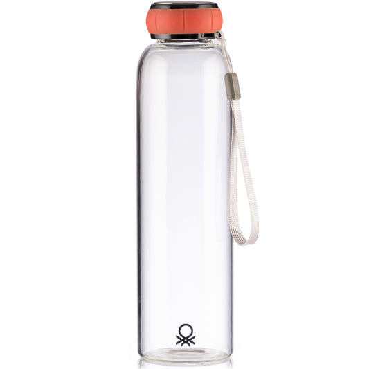 Botella De Agua 550ml Borosilicato Tapa Roja Casa Benetton_0