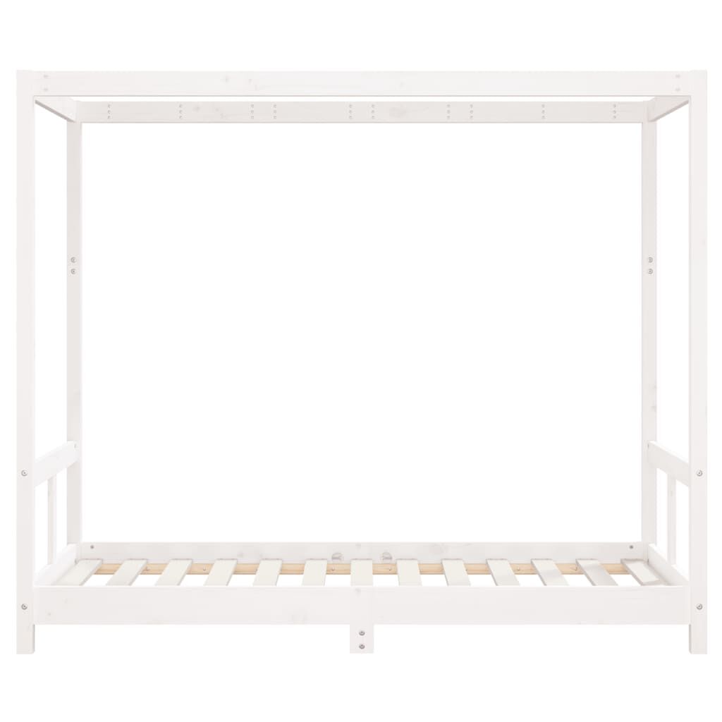 Vidaxl Estructura De Cama Para Niños Madera De Pino Blanco 80x160 Cm_3