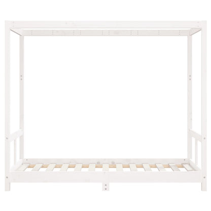 Vidaxl Estructura De Cama Para Niños Madera De Pino Blanco 80x160 Cm_3
