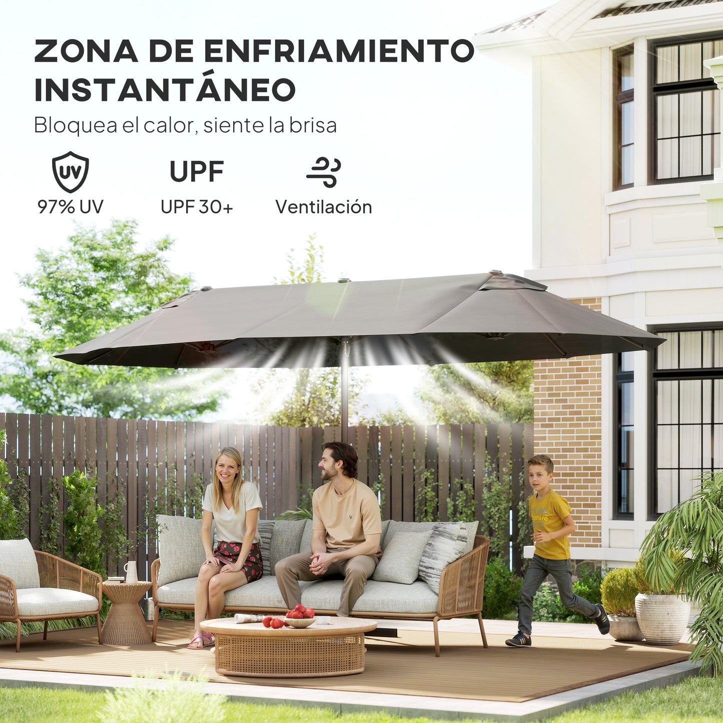 Outsunny Sombrilla Doble 4_4