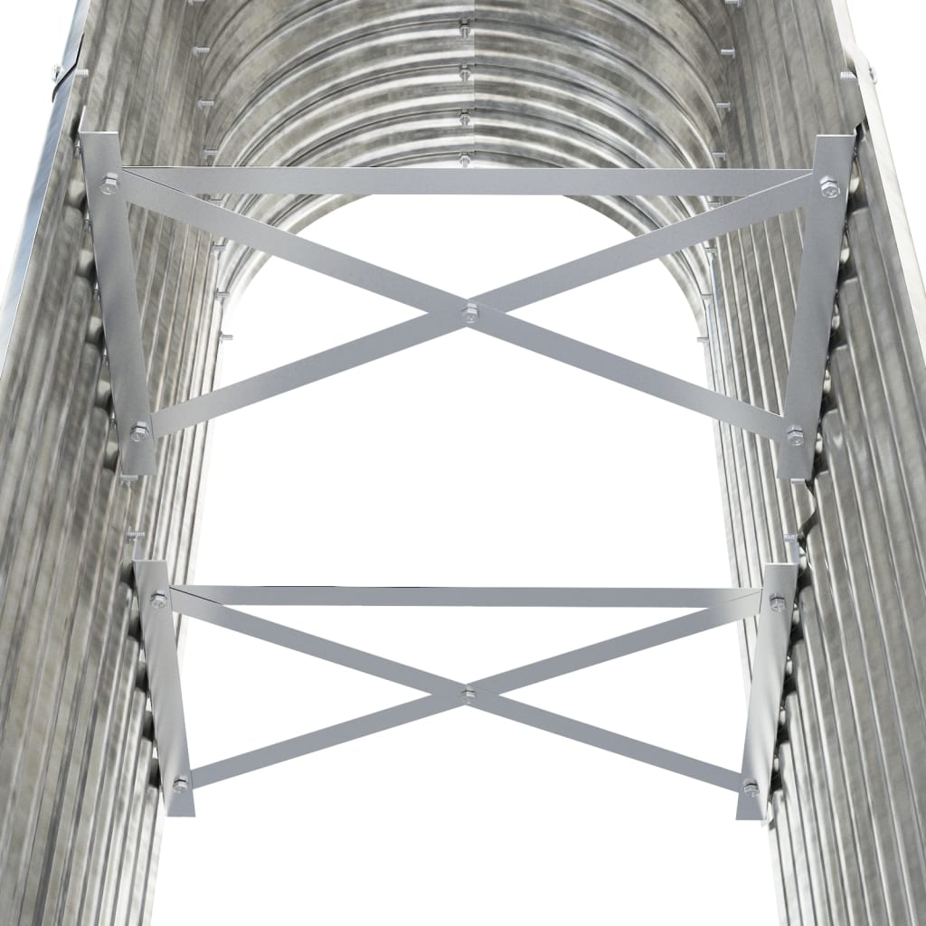 Jardinera Arriate Acero Galvanizado Plata 114x40x68 Cm_4