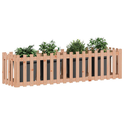 Arriate Elevado Jardín Valla Madera Maciza Douglas 200x50x50 Cm_2