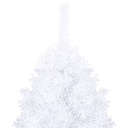 Vidaxl Árbol De Navidad Preiluminado Con Luces Y Bolas Blanco 120 Cm_1