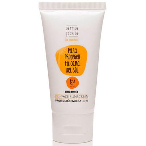 Protector solar facial SPF 50 Amazonia Amapola 50ml