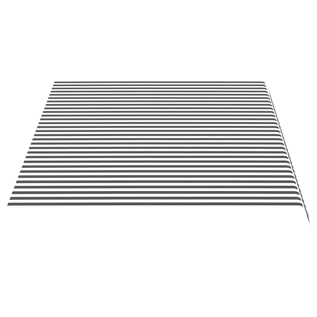 Tela De Repuesto Para Toldo Gris Antracita Y Blanco 4,5x3 M Poliéster_3