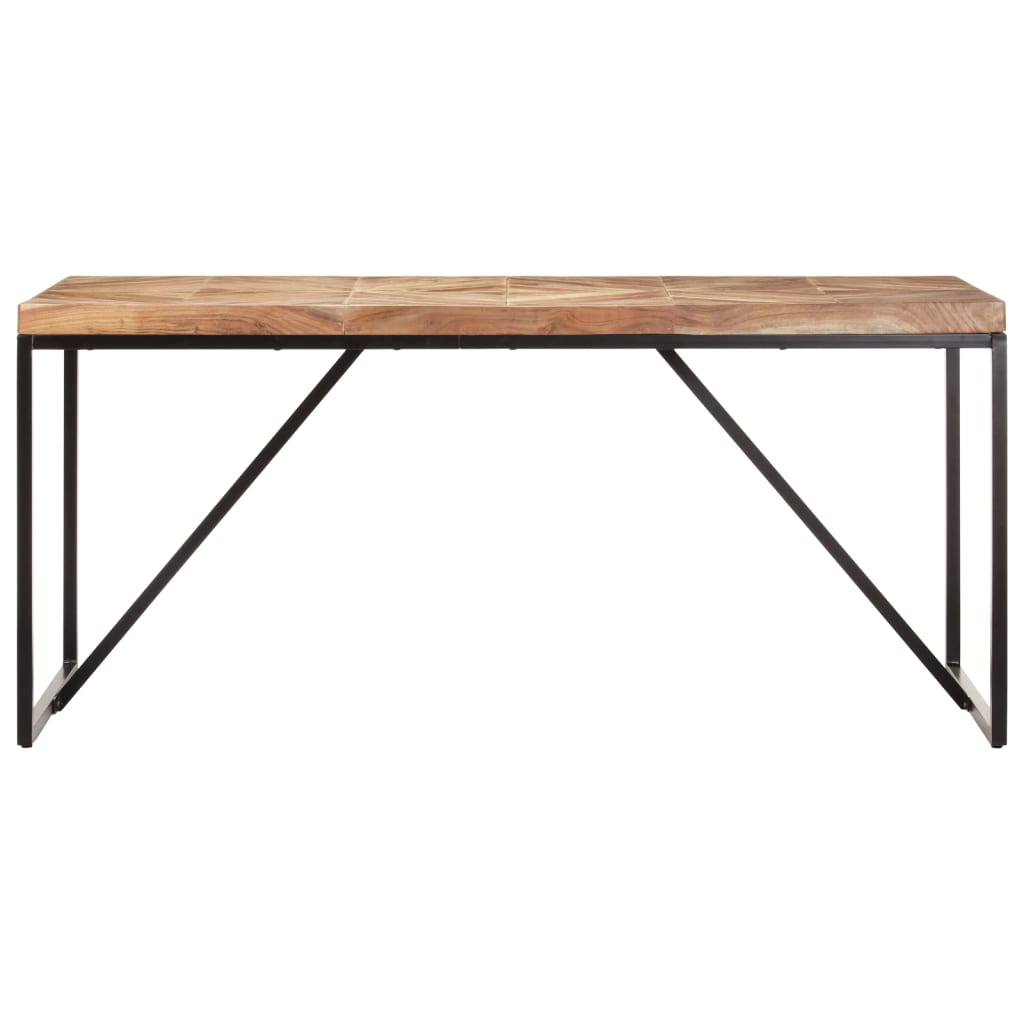 Mesa De Comedor Madera Maciza De Acacia Y Mango 160x70x76 Cm_0