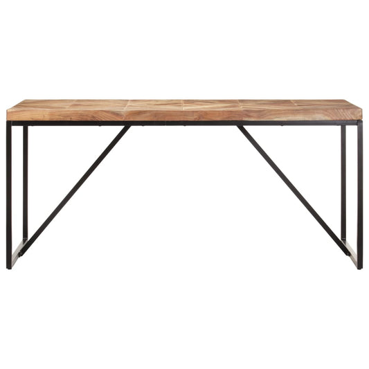 Mesa De Comedor Madera Maciza De Acacia Y Mango 160x70x76 Cm_0