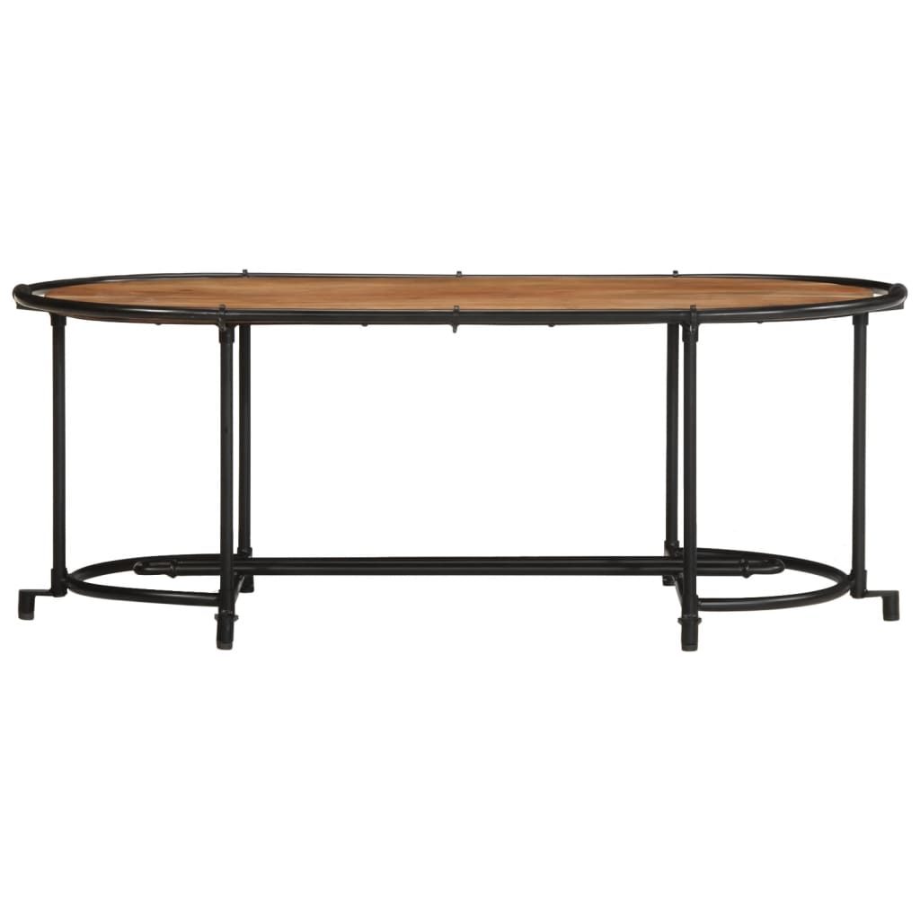 Mesa De Centro Madera Maciza Acacia 110x55x40 Cm_2