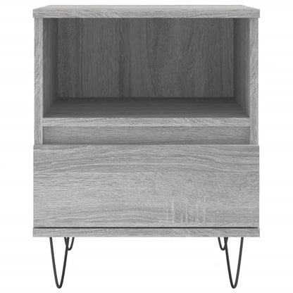 Mesita De Noche Madera De Ingeniería Gris Sonoma 40x35x50 Cm_4