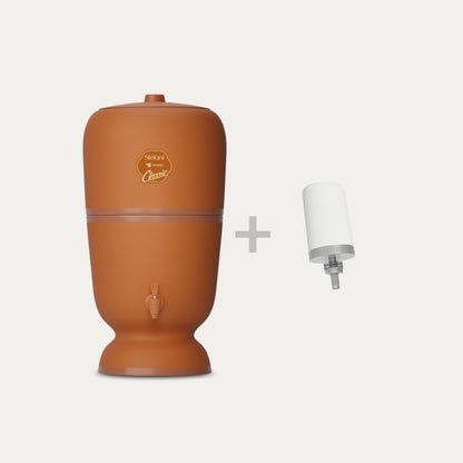 Filtro De Agua Stéfani Classic 5l Arcilla Natural – 10 L Total (5 L Filtrados + 5 L Reserva) – 47 Cm Alto X 24 Cm Ø_2