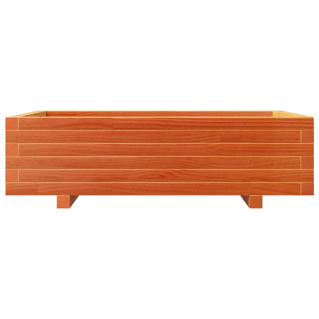 Jardinera De Madera Maciza De Pino Marrón Cera 90x60x26,5 Cm_4