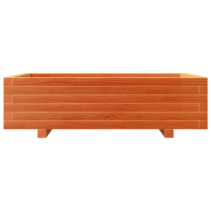 Jardinera De Madera Maciza De Pino Marrón Cera 90x60x26,5 Cm_4