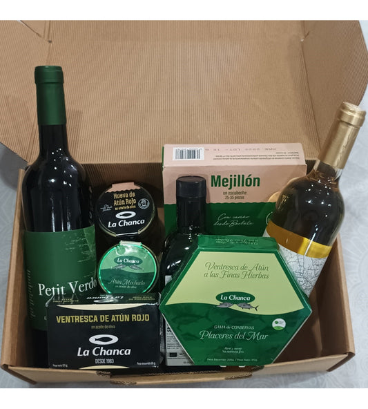 Estuche Degustación Gourmet 1.  Entre Atún De Barbate y Vinos de Conil_0