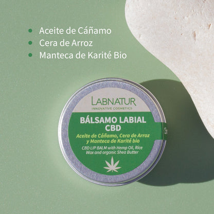 Bálsamo Labial con CBD Labnatur 15 ml | Hidrata, Repara y Protege | Cáñamo, Karité y Cera de Arroz_1