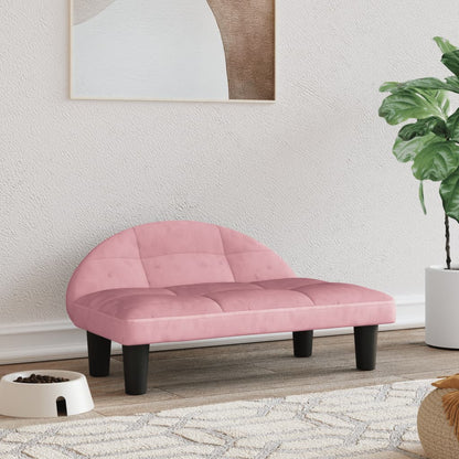 Cama Para Perros De Terciopelo Rosa 70x52x30 Cm / Vetonek_5