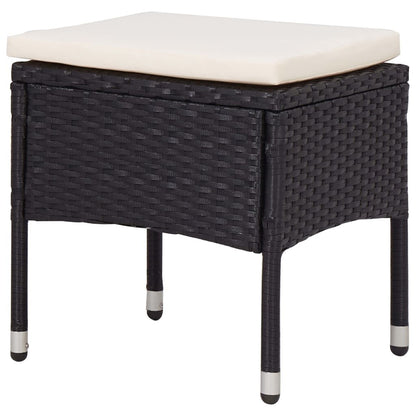 Vidaxl Muebles De Jardín 5 Piezas Ratán Sintético Y Vidrio Negro_3