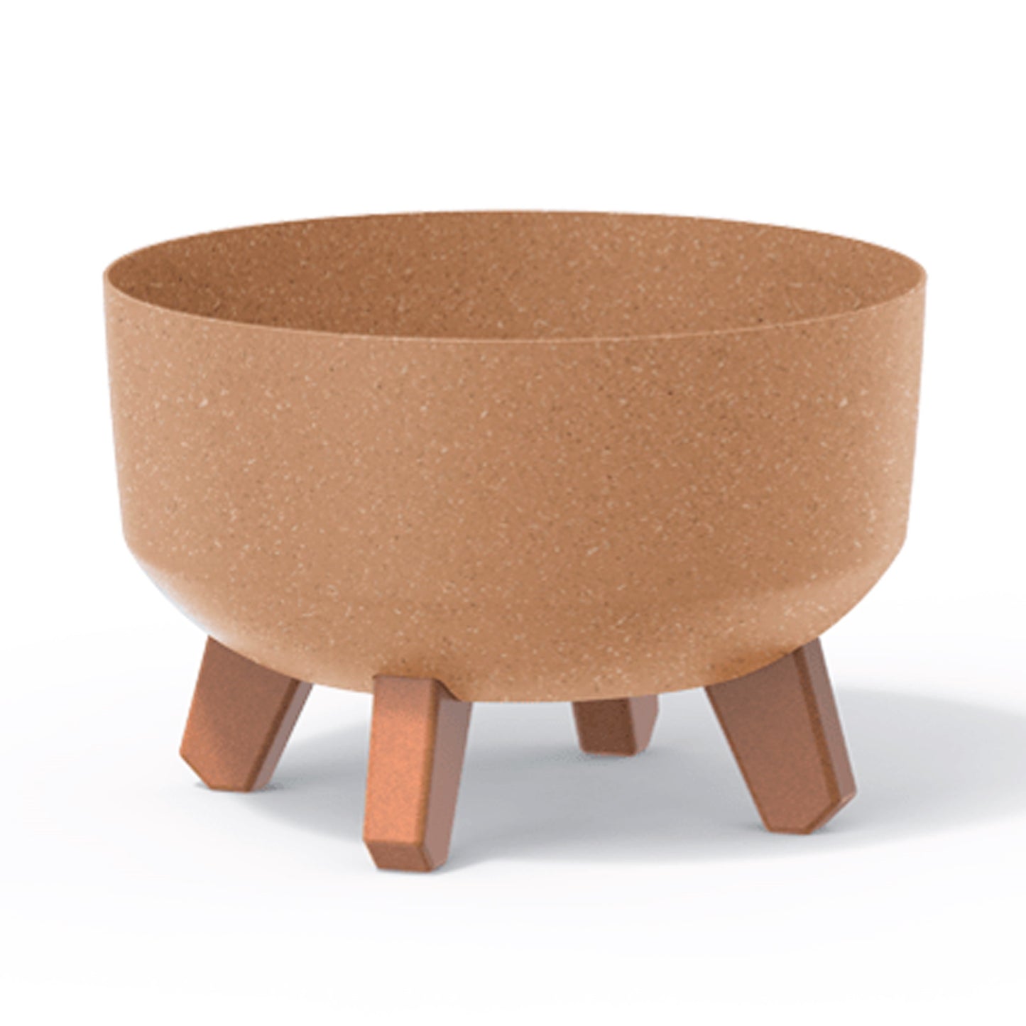 Macetero Color Ocre,sin Depósito , Colección Gracia De 23,5 X 23,5 X 15,5 Cm, Capacidad De 3,8 L._0