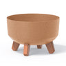 Macetero Color Ocre,sin Depósito , Colección Gracia De 23,5 X 23,5 X 15,5 Cm, Capacidad De 3,8 L.