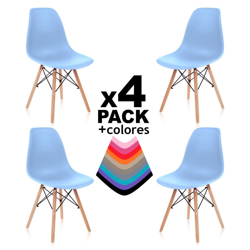 Pack 4 Sillas Tower Wood_1