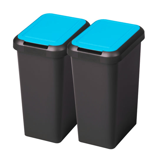 Set 2 Papeleras touch & Lift De 9l Azul Sapphir_0