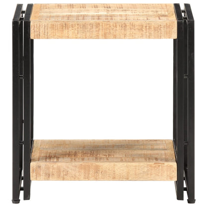 Mesa Auxiliar De Madera De Mango Rugosa 40x30x40 Cm_0