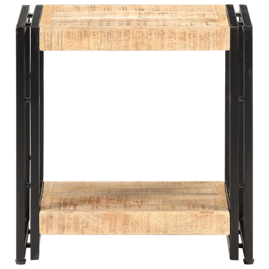 Mesa Auxiliar De Madera De Mango Rugosa 40x30x40 Cm_0