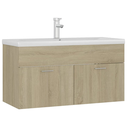 Mueble Con Lavabo Madera De Ingeniería Roble Sonoma_1
