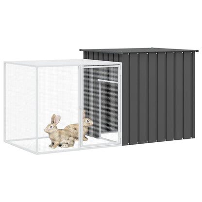 Jaula De Conejos Acero Galvanizado Antracita 200x91x100 Cm_2